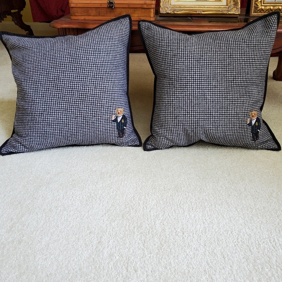 Ralph Lauren Blue Label Bedding Ralph Lauren Wool Polo Bear Pillows